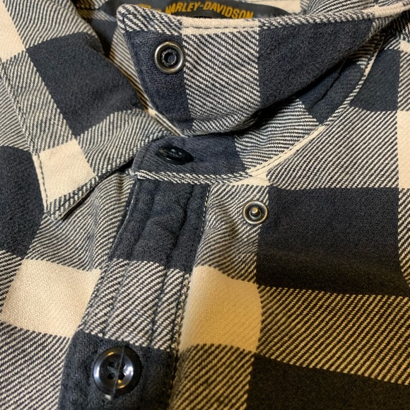 Harley-Davidson Men's Buffalo Plaid Button Front Long Sleeve Shirt - Picture 7 of 11